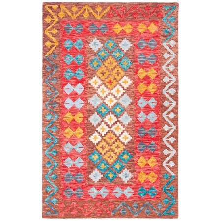 Safavieh 8 x 10 ft. Aspen Southwestern Rectangle Rug Brown & Red APN403T-8